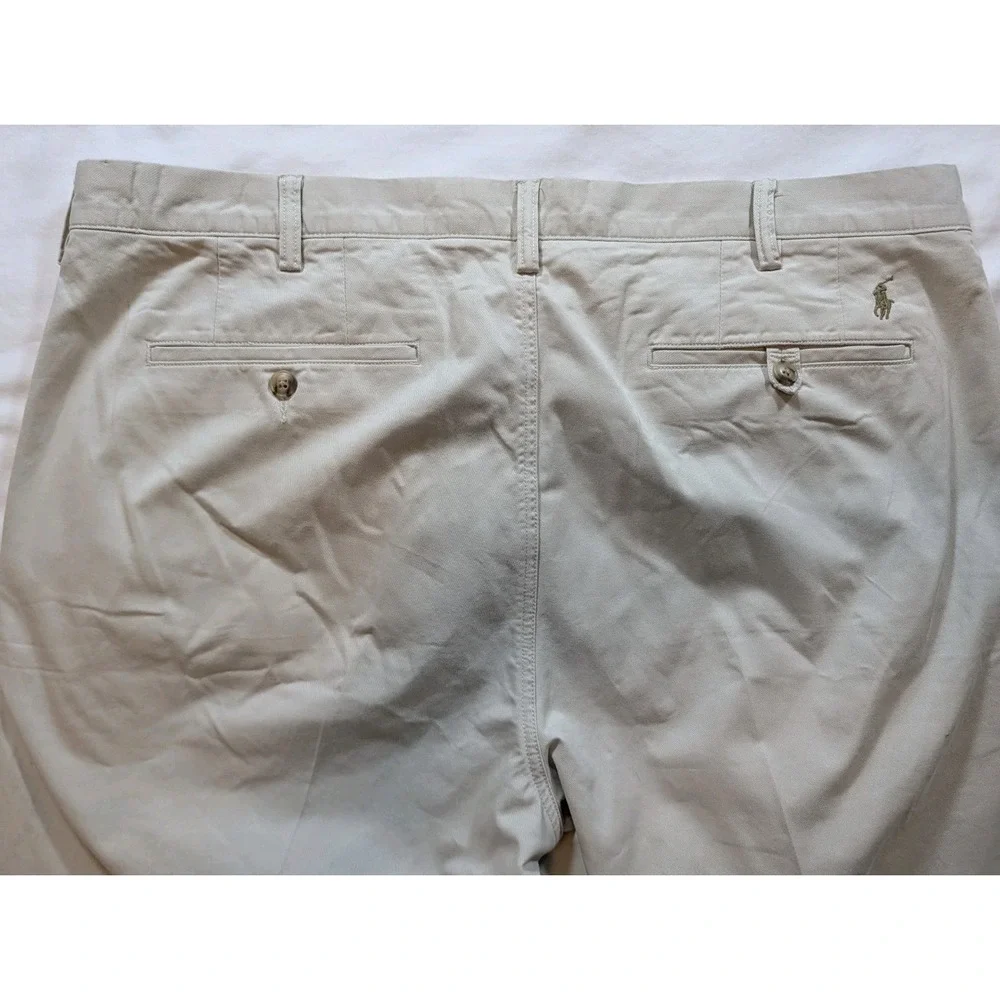 Polo Ralph Lauren The Polo Chino Pants Mens 40x30 Khaki Stretch Straight Fit